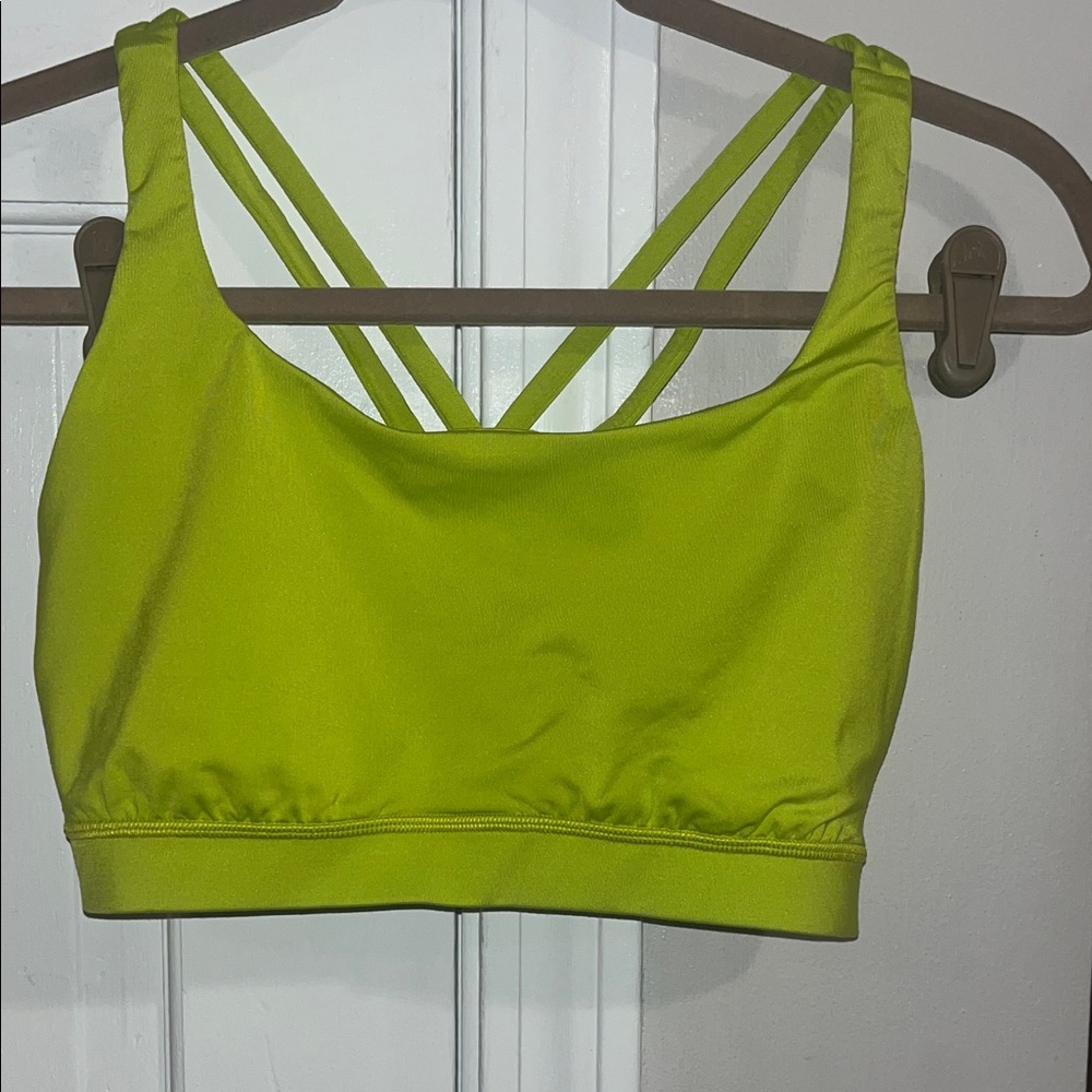 Lululemon Athletica Lime Strappy Sports Bra